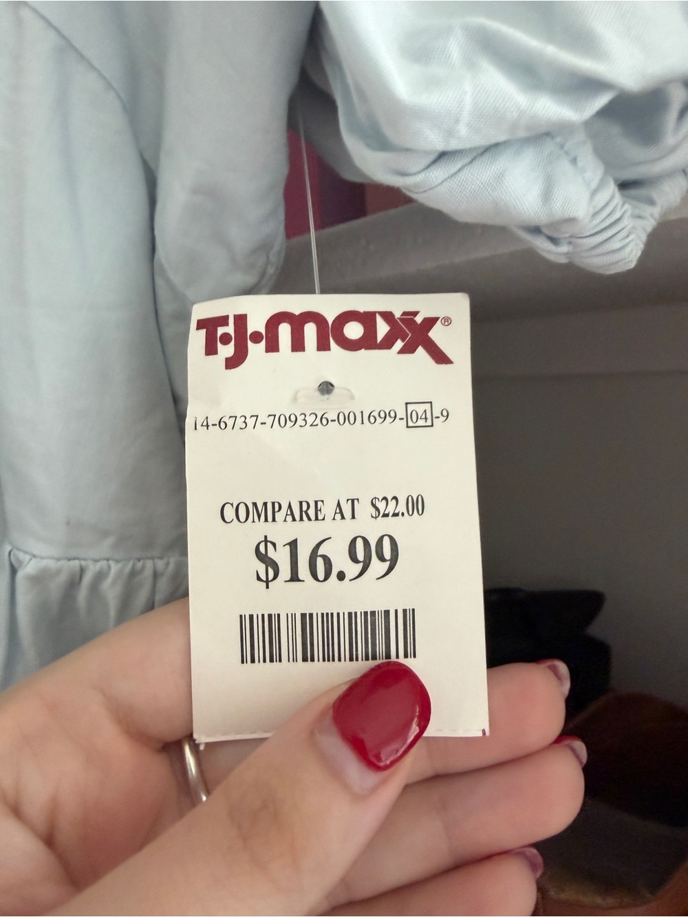 T.J.Maxx Light Blue Puff Sleeve Dress - Picture 2 of 6